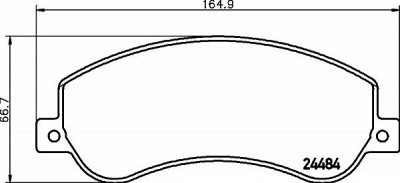 HELLA PAGID 8db355015401 -  Комплект тормозных колодок, дисковый тормоз